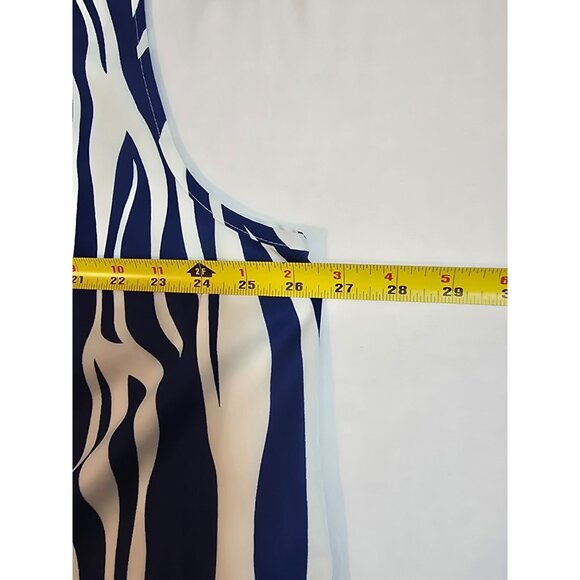 Womens Blue and White lightweight Sleeveless dress size 5XL Poly Spandex blend - Picture 8 of 12